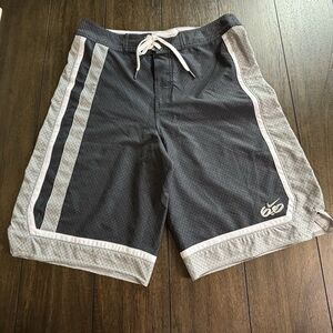 Nike 6.0 Surf Board Shorts Swim Trunks Black Gray Mens Size Medium - NEW!